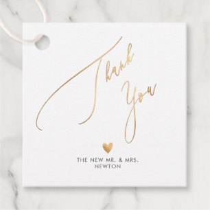 PixDezines Faux Gold Luxe Calligraphy Thank You Fa Favour Tags