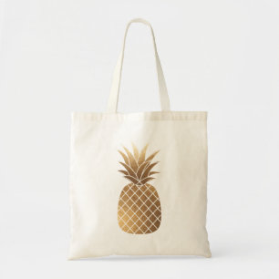 PixDezines Faux Gold Pineapple Tote Bag