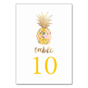 PixDezines Faux Gold Pineapples/Table Cards