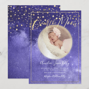 PixDezines Faux Gold+Silver, Over the Moon Invitation