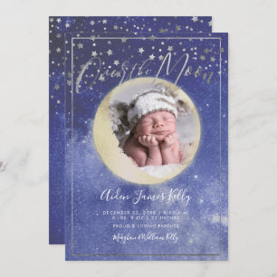 PixDezines Faux Gold+Silver, Over the Moon Invitation
