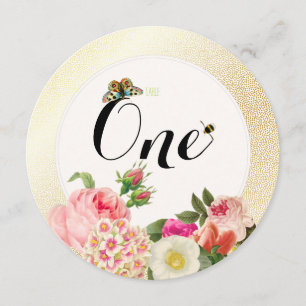 PixDezines faux gold specks/table numbers Invitation