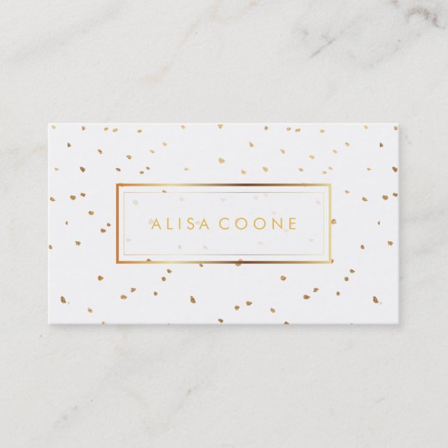 PixDezines faux gold sprinkles Business Card (Front)