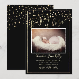 PixDezines Faux Gold Stars, A Star is Born Invitation