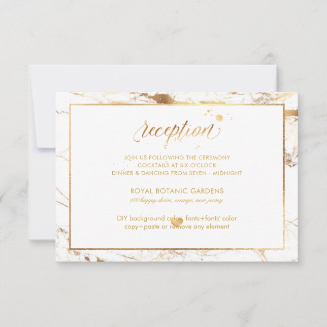 PixDezines Faux Gold Veins Marble Reception (Front)