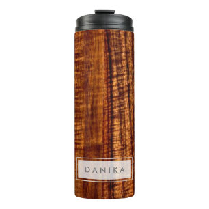 PixDezines Faux Koa Wood Texture Thermal Tumbler