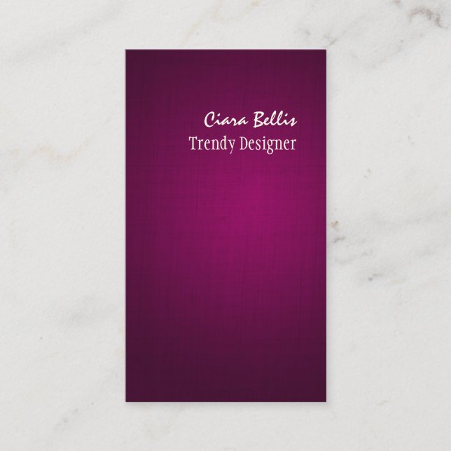 PixDezines faux linen merlot Business Card (Front)