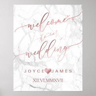 PixDezines FAUX ROSE GOLD CALLIGRAPHY/WELCOME Poster