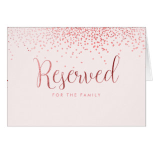 PixDezines Faux Rose Gold Confetti/Reserved Table