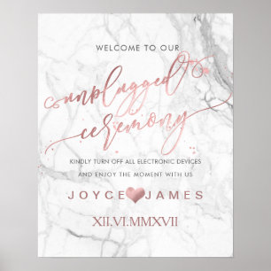 PixDezines Faux Rose Gold/DIY #UNPLUGGED CEREMONY Poster