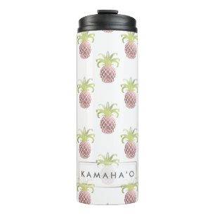 PixDezines Faux Rose Gold Pineapples Thermal Tumbler