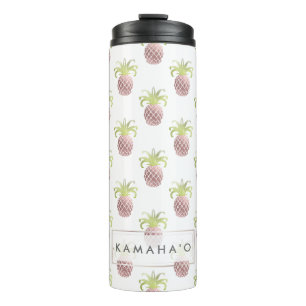 PixDezines Faux Rose Gold Pineapples Thermal Tumbler