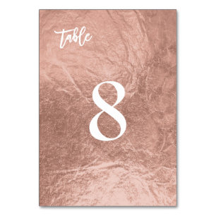 PixDezines Faux Rose Gold/Table No. Table Number