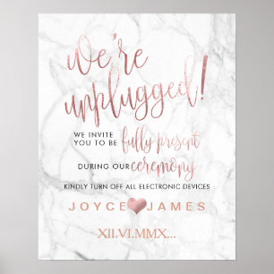 PixDezines Faux Rose Gold #UNPLUGGED CEREMONY Poster
