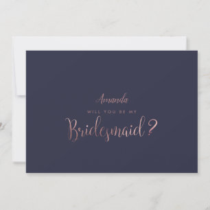 PixDezines Faux Rose Gold Will You Be..Bridesmaid Invitation