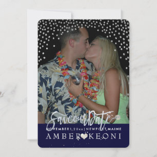 PixDezines Faux Silver Confetti/Heart/Save Date Save The Date