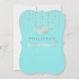 PixDezines Faux Silver Crown/Hearts/DIY colour Invitation