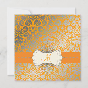 PixDezines FAUX SILVER DESIRE/DIY background/lemon Invitation
