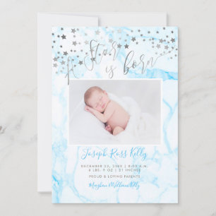 PixDezines Faux Silver Stars, A Star is Born Invitation