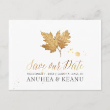PixDezines FauxGold Fall Foliage/Save our Date