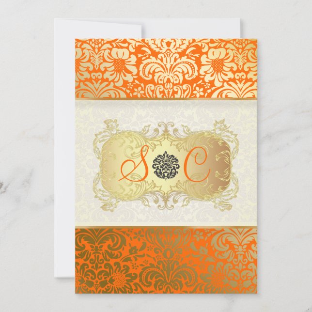 PixDezines Fidora Vintage Damask Invitation (Front)