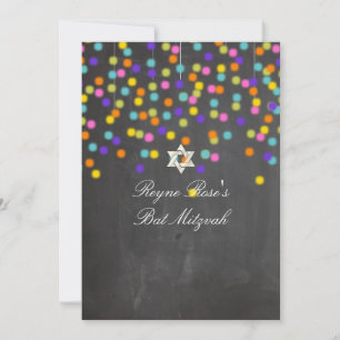 PixDezines fiesta+chalkboard/bat mitzvah Invitation