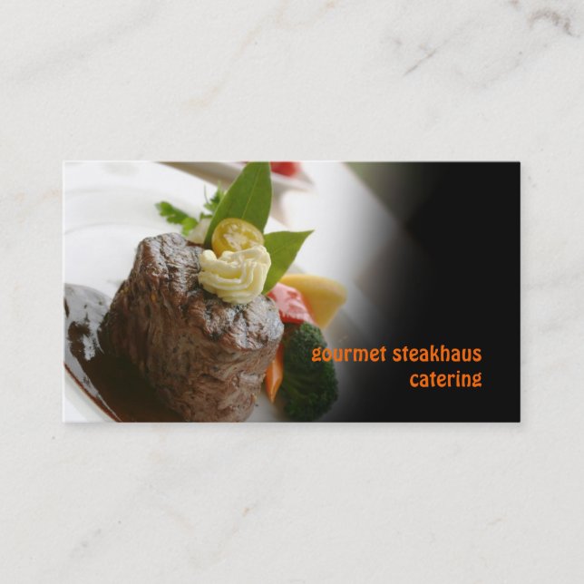 PixDezines Fillet Mignon, catering Business Card (Front)