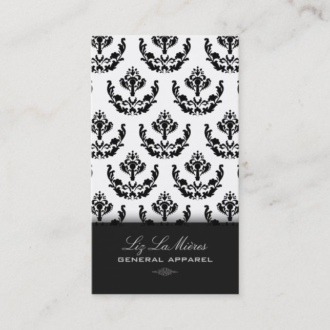 PixDezines firenze damask/diy background colour Business Card (Front)