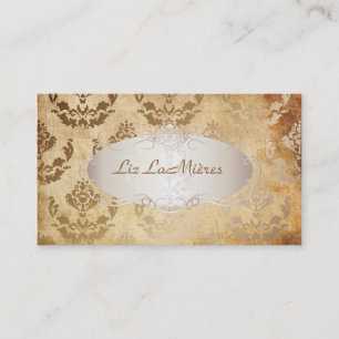 PixDezines firenze damask/faux parchment Business Card