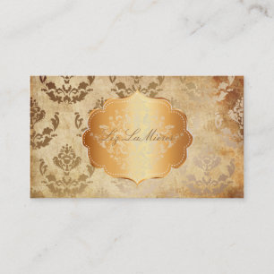 PixDezines firenze damask/faux parchment Business Card