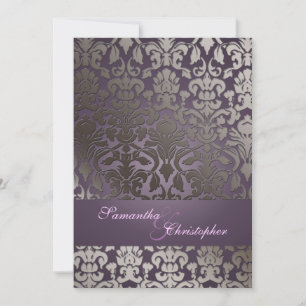 PixDezines flora damask/diy background colour! Invitation