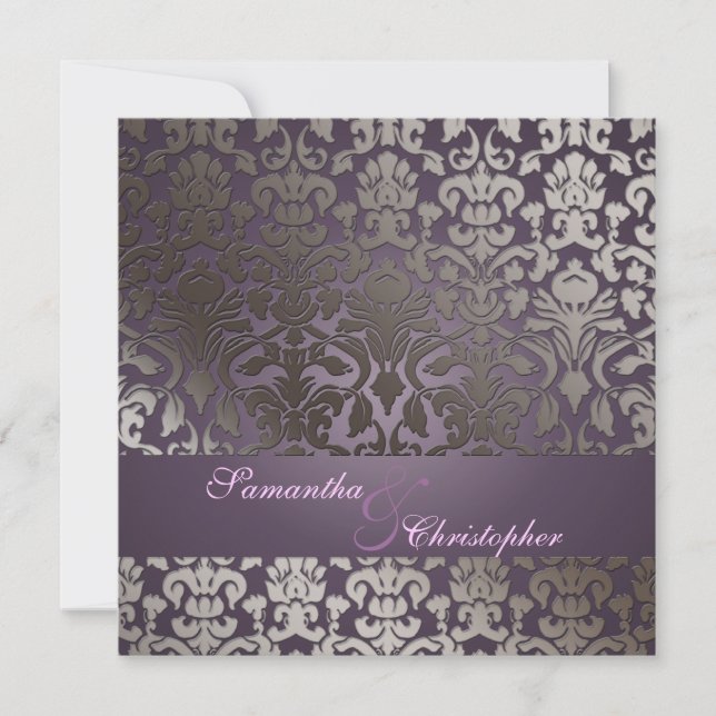 PixDezines flora damask /diy background Invitation (Front)