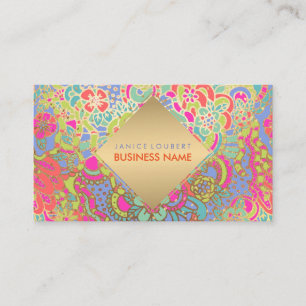 PixDezines Floral Boho Business Card