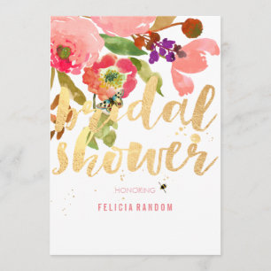 PixDezines Floral Bridal shower/DIY Background Invitation