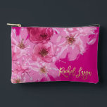 PixDezines Floral Watercolor Bat Mitzvah Accessory Pouch<br><div class="desc">PixDezines Bat Mitzvah floral digital watercolor of dark pink cherry blossoms with rose gold star of david. DIY for any event. DIY background.. our dynamic design allows you to edit all elements. See "Edit using Design Tool" link below to edit all elements. Please remove all unused layers. Certain elements need...</div>