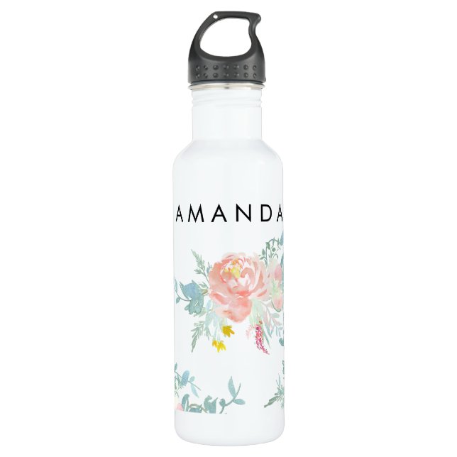 PixDezines Floral/Watercolor/Ranunculus 710 Ml Water Bottle (Front)