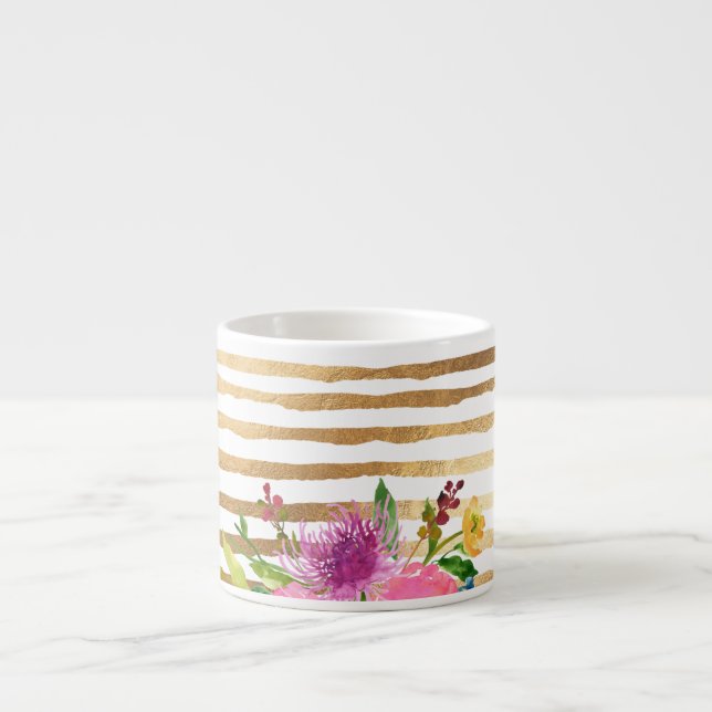 PixDezines floral/watercolor/ranunculus Espresso Cup (Front)