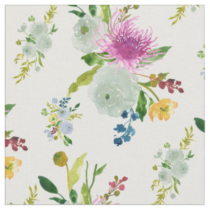 PixDezines floral watercolor/ranunculus Fabric