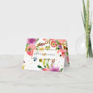 PixDezines Floral Watercolor/Ranunculus/Thank You Thank You Card