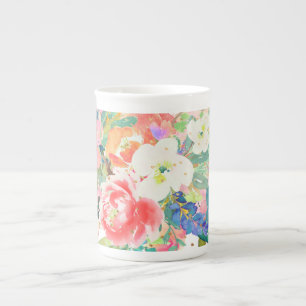 PixDezines Floral/Watercolor/Spring Bouquet Bone China Mug