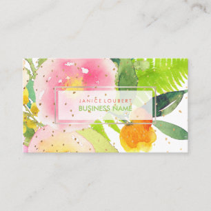 PixDezines Floral Watercolor/Spring Bouquet Business Card