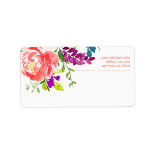 PixDezines Floral Watercolor/Vintage Bckgrnd Label