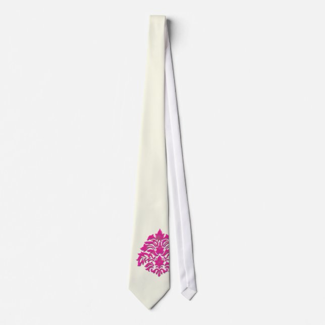 PixDezines Florentius Damask/Cream/DIY Tie (Front)
