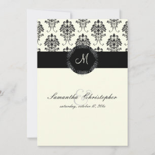 PixDezines Florentius Damask DIY colour, ivory Invitation