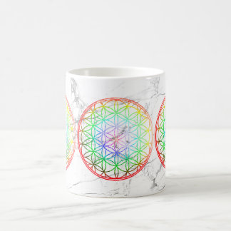 PixDezines FLOWER OF LIFE FAUX FOIL+MARBLE Coffee Mug