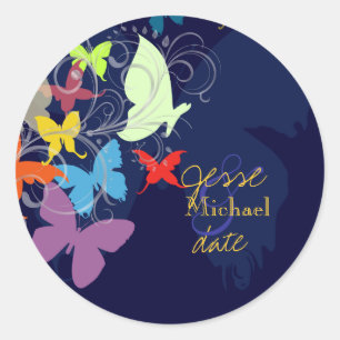 PixDezines Fluttering By Classic Round Sticker