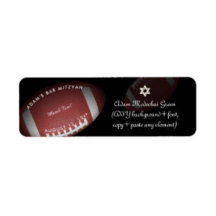 ✡ PixDezines Football Bar Mitzvah