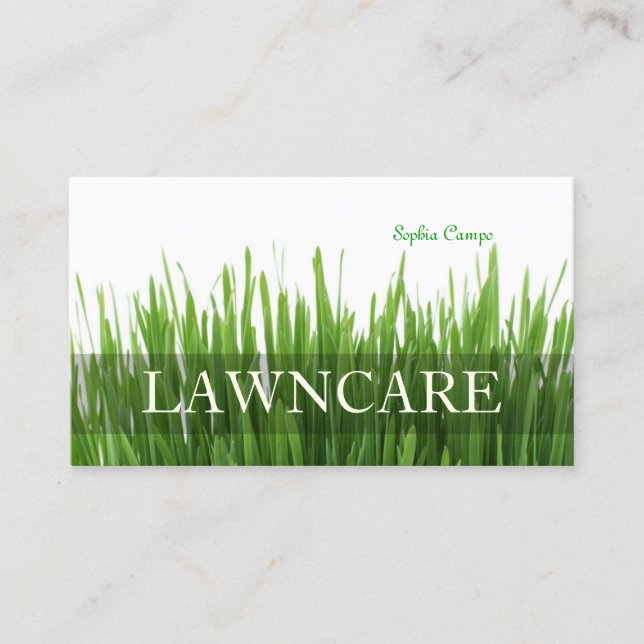 PixDezines fresh grass/gardener/DIY fonts Business Card (Front)