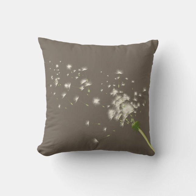 PixDezines funky dandelions/diy background Cushion (Front)