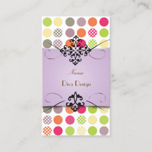 PixDezines Funky Polka dots DIY background colou Business Card